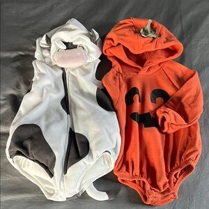 Cow and Pumpkin Kids One Piece Set